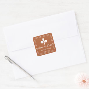 Rust Lilie Save the Date Stickers