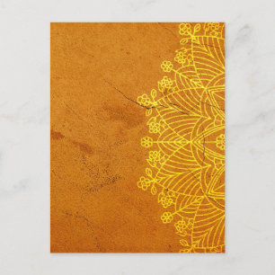 Rust Mandala Zen Rustikaler Geist Postkarte