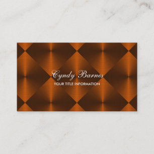 Rust Metallic Look Diamond Tiles Visitenkarte
