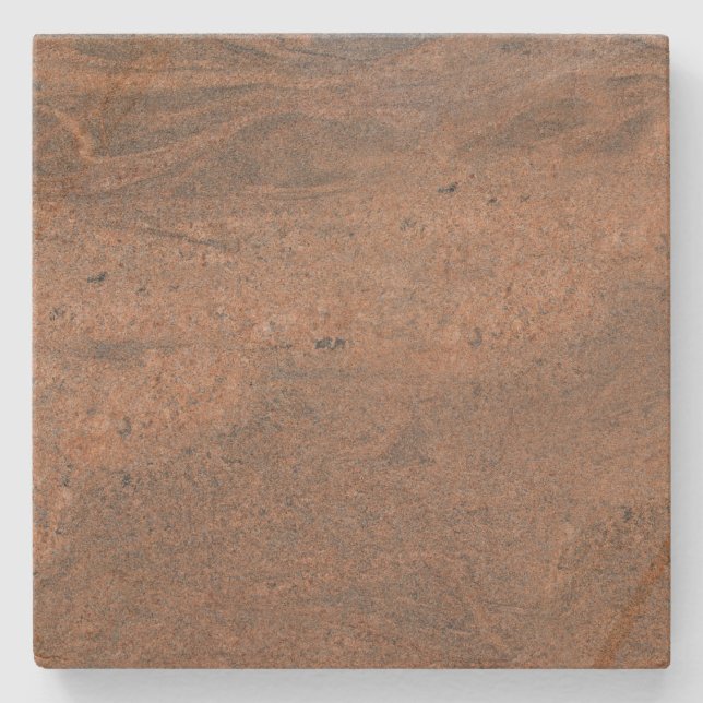 Rust n Grau Marble Gepunktet Square Stone Unterset Steinuntersetzer (Vorderseite)
