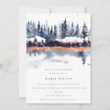 Rust Navy Winter Pine Forest Snow Brautparty