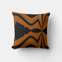 Rust Orange Black Abstrakt Sound Wave Design