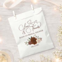 Rust Orange Boho Liebe Dank Brautparty