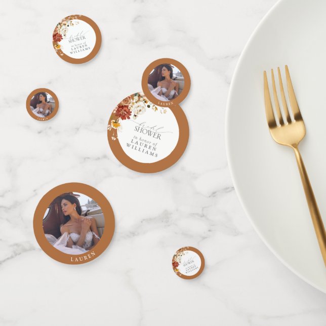 Rust Orange Brautparty Konfetti (Gruppe)