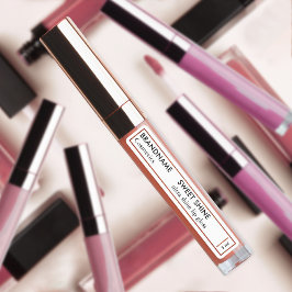 Rust Orange Glitter Border Lip Tint Gloss Product  Etiketten