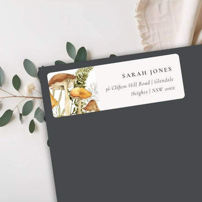 Rust Orange Mushroom Fern Foliage Adresse (Von Creator hochgeladen)