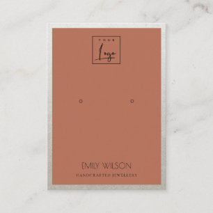 RUST ORANGE SILVER GRENZLOGO-EREIGNISANZEIGE VISITENKARTE