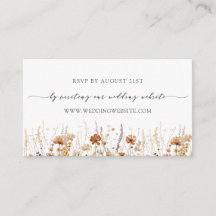 Rust Orange Wedding RSVP Online im Herbst