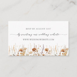 Rust Orange Wedding RSVP Online im Herbst Begleitkarte