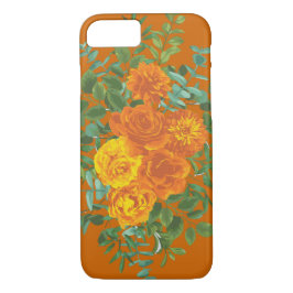 Rust Orange Wedding Vintag Floral Case-Mate iPhone Hülle