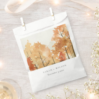 Rust Orange Yellow Herbst Herbstbaum Hochzeit Geschenktütchen