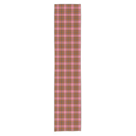Rust Pink Plaid Tartan Retro Color Table Runner Kurzer Tischläufer