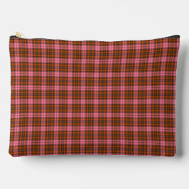 Rust Pink Plaid Tartan Retro Color Zubehörtasche