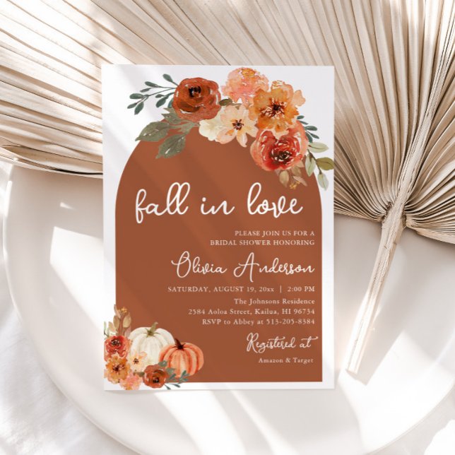 Rust Pumpkin Fall in Liebe Bridal Dusche Einladung (Von Creator hochgeladen)