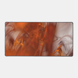 Rust Realm Fraktal und Gold Schreibtischunterlage