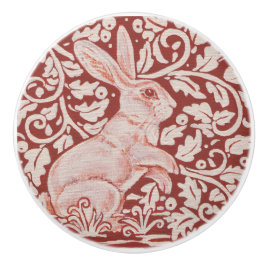 Rust Red Autumn Rabbit Berries Drawer Pull Knoblau Keramikknauf