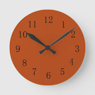 Rust Red Earth Tone Kitchenwall Clock Runde Wanduhr