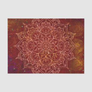 Rust Red Mandala Gold Glam Moderner Chic Seidenpapier