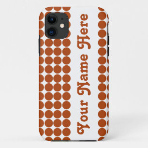 Rust Red Safari Dot mit Namen iPhone 11 Hülle