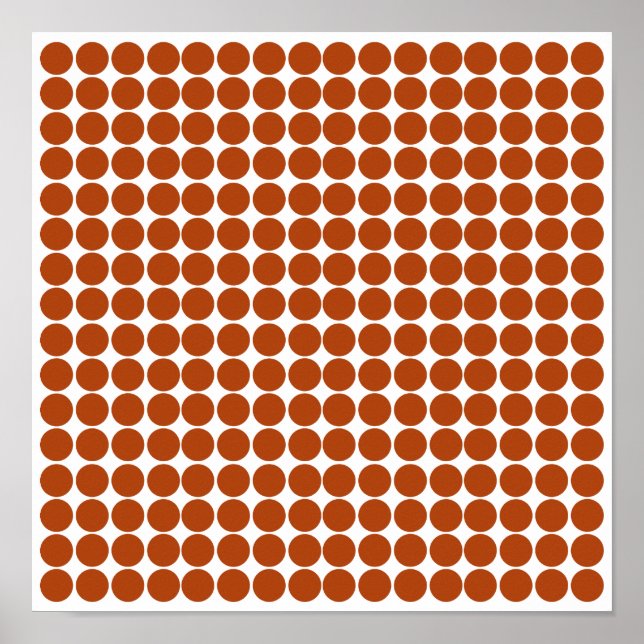 Rust Red Safari Dot Poster (Vorne)