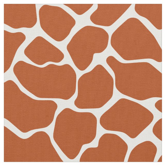 Rust Red Safari Giraffe Stoff (Nahaufnahme)