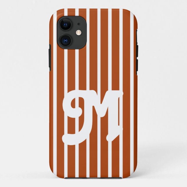 Rust Red Safari Stripe Case-Mate iPhone Hülle (Rückseite)