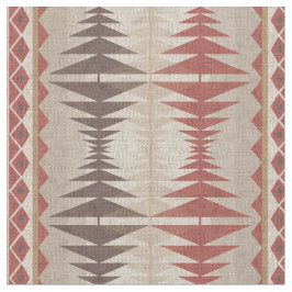 Rust Red Taupe Beige Dark Brown Tribal Art Stoff