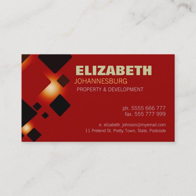 RUST Retro Box Business Card Visitenkarte (Vorderseite)