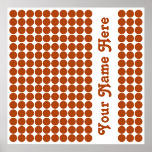 Rust Safari Dot mit Namen Poster