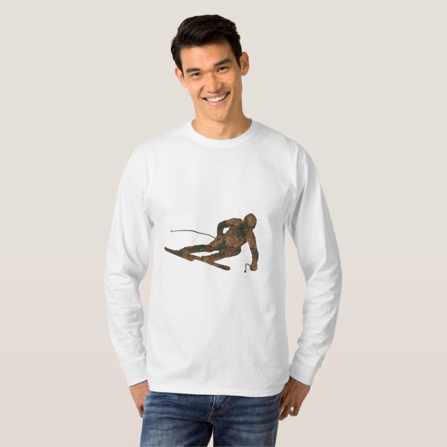 Rust Ski Langarm T-Shirt (Vorne ganz)