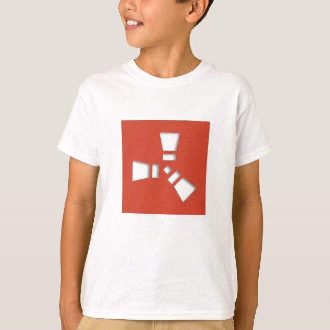 RUST Symbol Clear (auf Red Shadows) T-Shirt (Vorderseite)