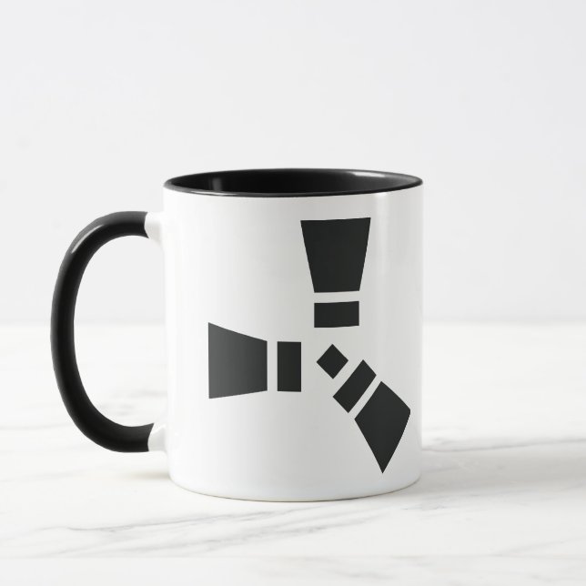 RUST-Symbol schwarz auf Clear (Clear) Tasse (Links)