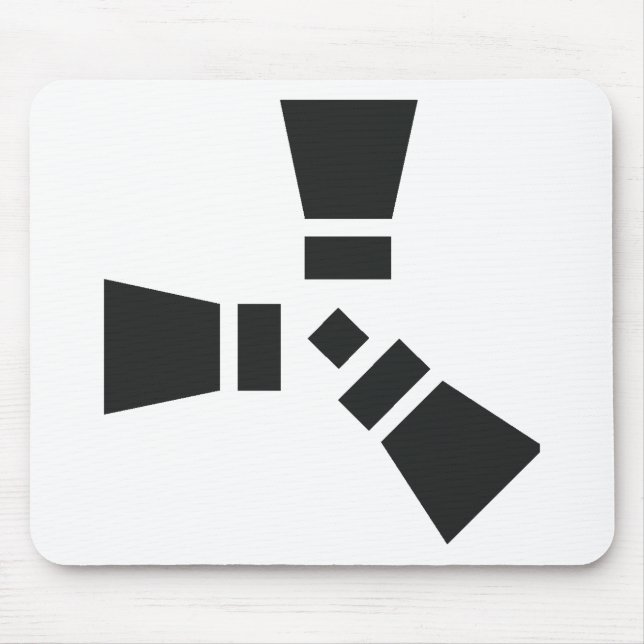 RUST-Symbol Schwarz auf Klar Mousepad (Vorne)