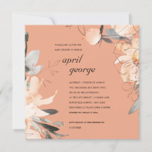 RUST TERRACOTTA BROWN FLORAL BABY SHOWITE EINLADEN