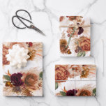 Rust Terracotta Floral Pampas Grass Botanisch Geschenkpapier Set<br><div class="desc">Pampas-Gras- und Rostkupfer-Schattierungen Blume Musterverpackungspapier</div>