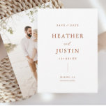 Rust Terracotta Wedding Foto Save the Date<br><div class="desc">Rust Terracotta Wedding Foto rettet Termine</div>