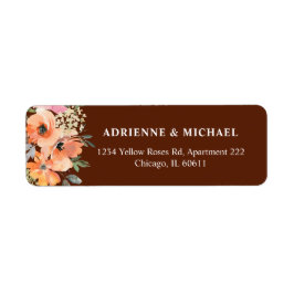 Rust Terracotta Wedding Return Address