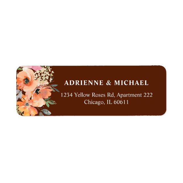 Rust Terracotta Wedding Return Address (Vorne)