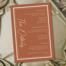 Rust Terrakotta Minimalist Rahmen Hochzeit