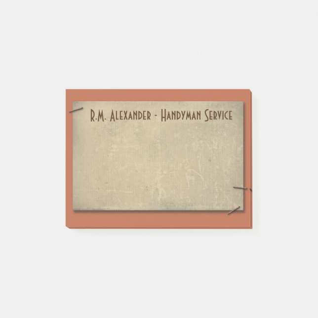 Rust und Tan mit Staples Masculine Custom Post-it Klebezettel (Vorderseite)