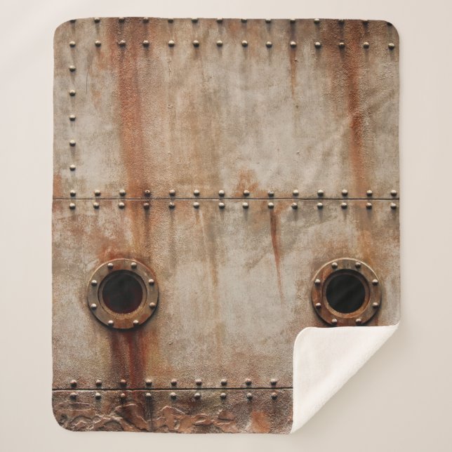 RUST UND TEXTURE AUF METALLPLATTENSEITEN DES STAGI SHERPADECKE (Vorderseite)