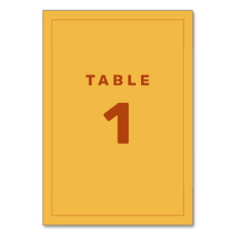 Rust und Yellow Wes Anderson Inspirierte Tischnumm Tischnummer