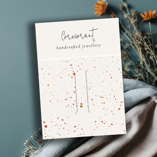 Rust White Texture Fair Button Band Display Visitenkarte (Von Creator hochgeladen)