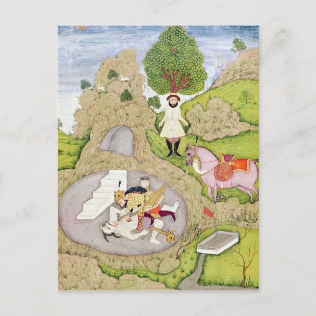 Rustam tötet den weißen Dämon Postkarte (Vorderseite)