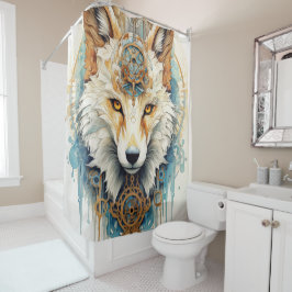 Rustclaw Steampunk Wolf Duschvorhang