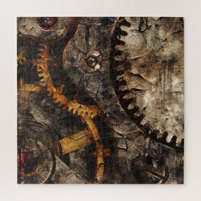 Rüstet Euch - Steampunk-Zahnräder und Getrieberäde Puzzle (Vertikal)