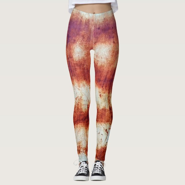 Rustetes Metall, texturierter Hintergrund. Leggings (Vorderseite)