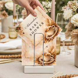 Rustic A Baby Is Brewing Coffee Baby Shower Serviette