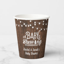 Rustic A Baby wird Baby Shower Fevor Label