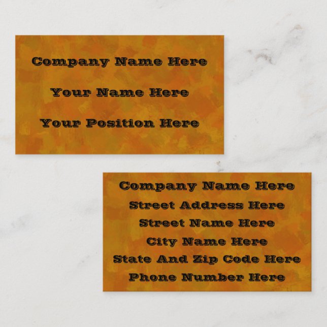 Rustic Abstract Modern Contemporary Geometric Art Visitenkarte (Vorne/Hinten)